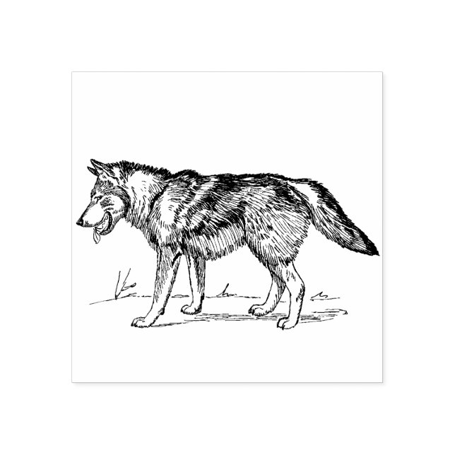 Wolf Rubber Stamp (Imprint)