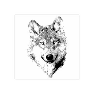 Wolf Rubber Stamp