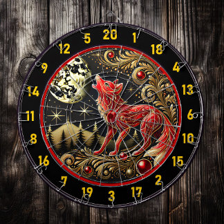 Wolf’s Strength Inspires Focus And Victory Dartboard