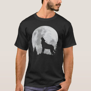 Wolf Shirt Full Moon Forest Howling Nature Hunting