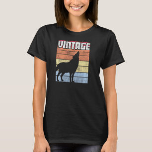 Wolf Shirt Wolves  Retro Style Vintage Mountain Ca
