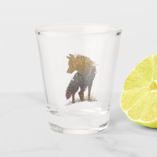 Wolf shot glass