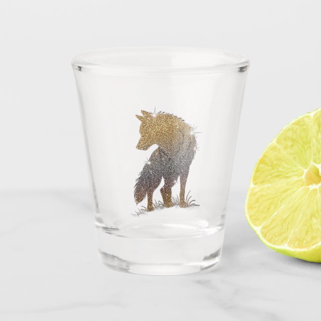  Wolf shot glass (Front)