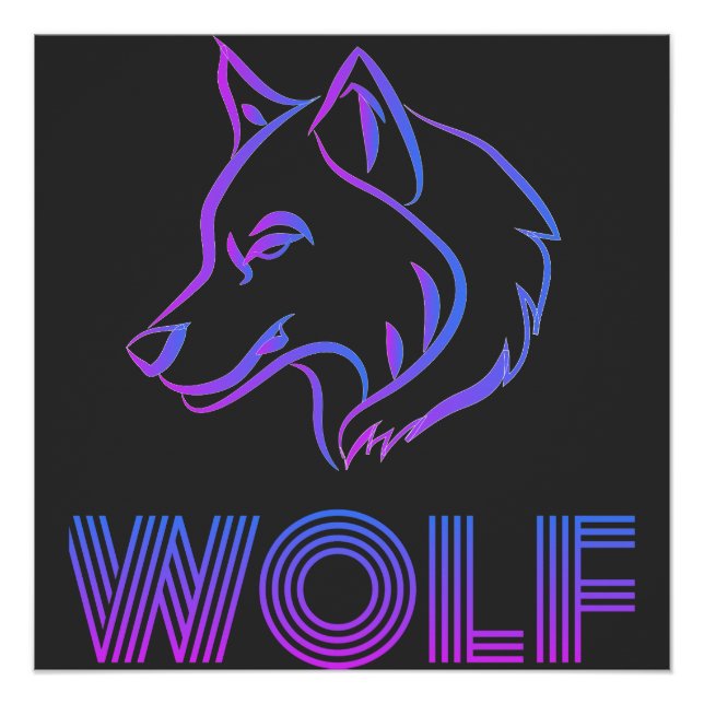 Wolf Sign and Illustration (Front)