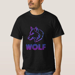 Wolf Sign and Illustration T-Shirt