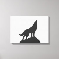 wolf silhouette howling - Choose background colour
