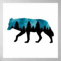 Wolf Silhouette Modern 