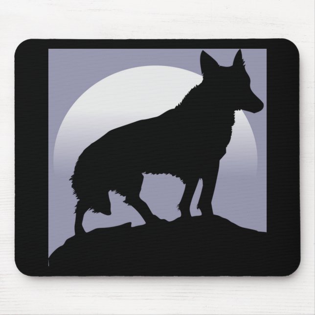 WOLF SILHOUETTE MOUSE PAD (Front)