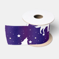 Wolf Silhouette Starry Night Galaxy Lover Universe