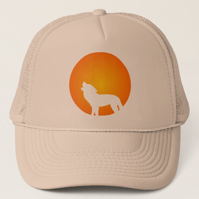 Wolf Silhouette Trucker Hat (Front)