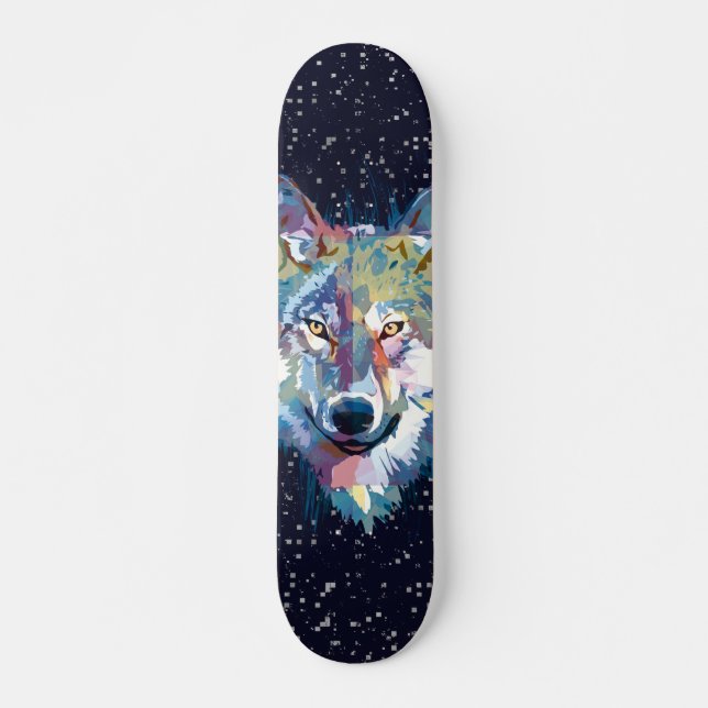 Wolf Skateboard - Dark Wolf Skateboard  (Front)