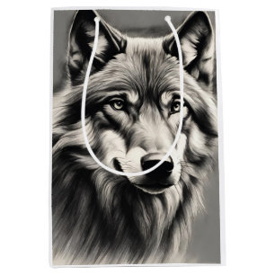 Wolf Sketch Medium Gift Bag