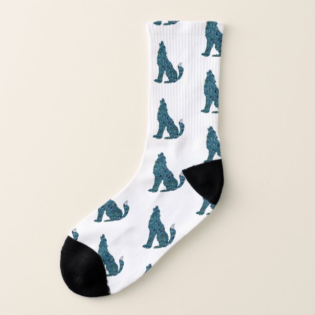 Wolf Socks (Left Outside)