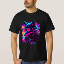 wolf soldier Bold 80's Retro Synthwave Graphic Tee