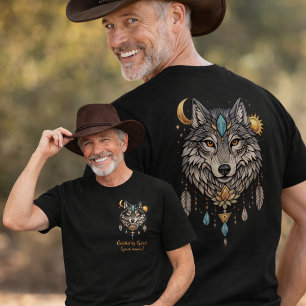 Wolf Spirit Animal Boho Wolf Totem T-Shirt