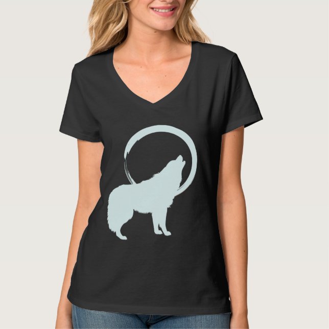 Wolf Spirit Animal Sacred Shaman Native American C T-Shirt (Front)