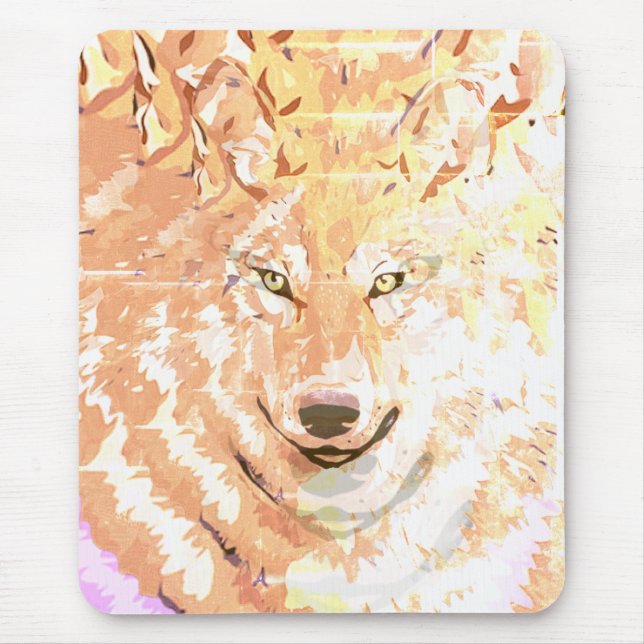 Wolf spirit artwork mouse pad (Front)