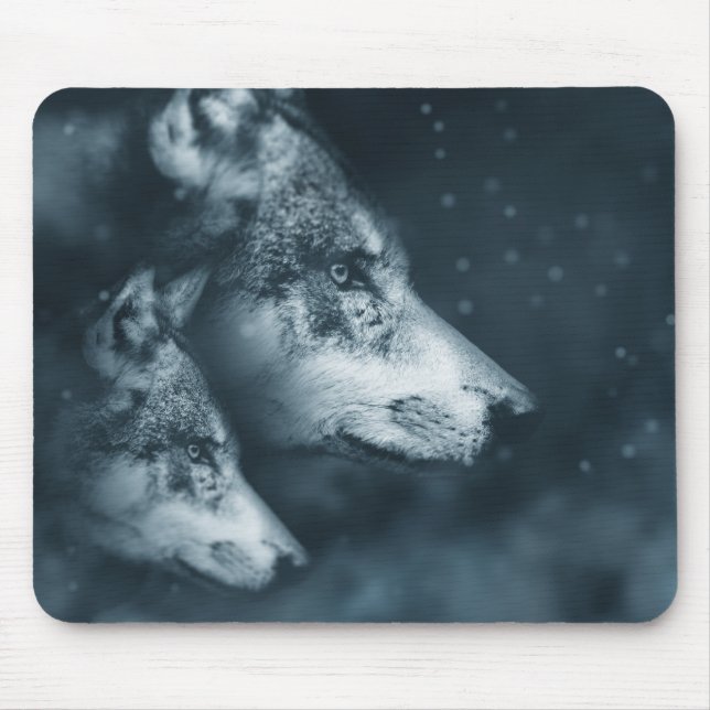 Wolf Spirit Custom Mouse Pad (Front)