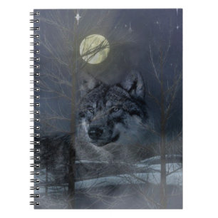 Wolf Spirit Moon Night Notebook