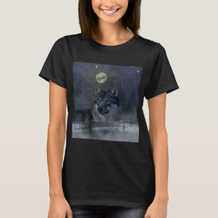 Wolf Spirit Moon Night T-Shirt