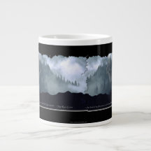 Wolf Spirit & Mountain Jumbo Soup & Coffee Mug