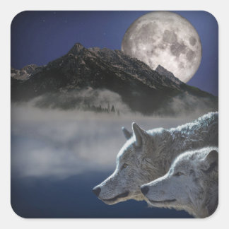 Wolf Spirit Square Sticker