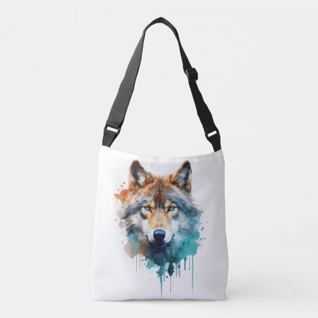 Wolf Spirit: The power and grace of the wolf Crossbody Bag (Front)