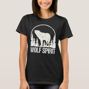 Wolf Spirit Vintage Howling Wolves Forest Outdoor T-Shirt