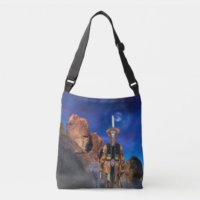 Wolf Spirit  WHEN ROCKS COULD TALK Crossbody Bag (Front)