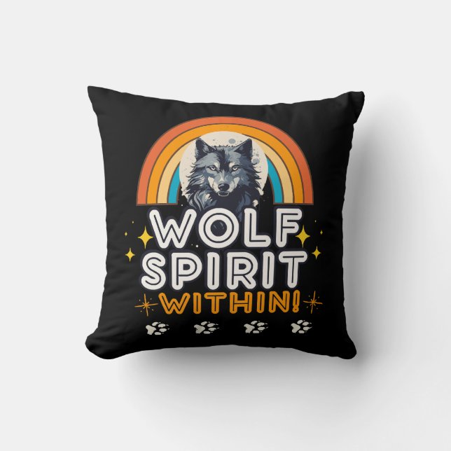 Wolf Spirit Within Cushion (Front)
