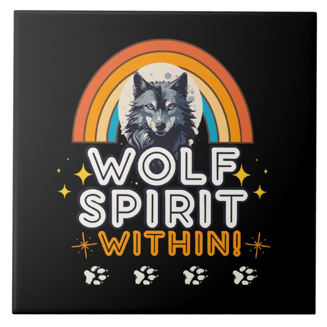 Wolf Spirit Within Tile (Front)