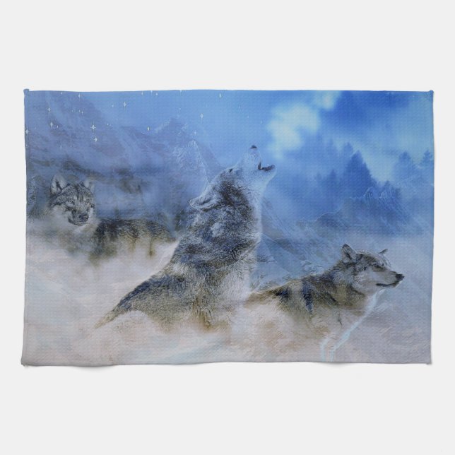 Wolf Spirits Tea Towel (Horizontal)