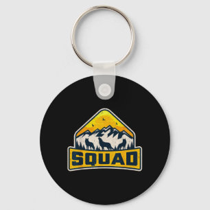 Wolf Squad Animal Lover Family Matching Retro Key Ring