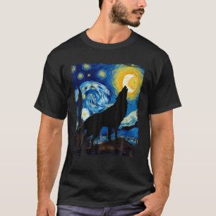 Wolf Starry Night Shirt Wolf Shirts For Men Women