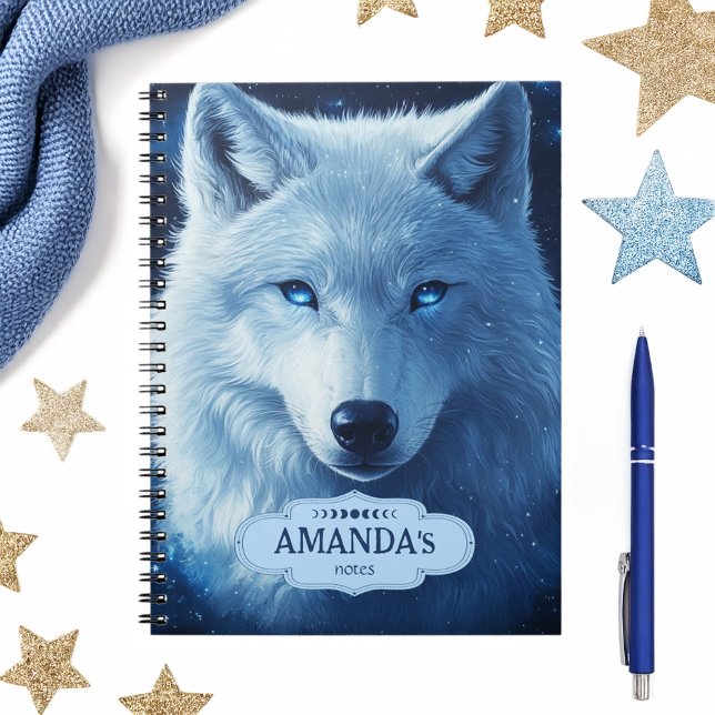 Wolf Stars Celestial Teen Anxiety Personalised Notebook (Wolf Stars Celestial Teen Anxiety Personalized Notebook)