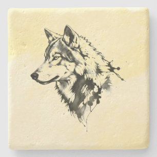 Wolf Stone Coaster