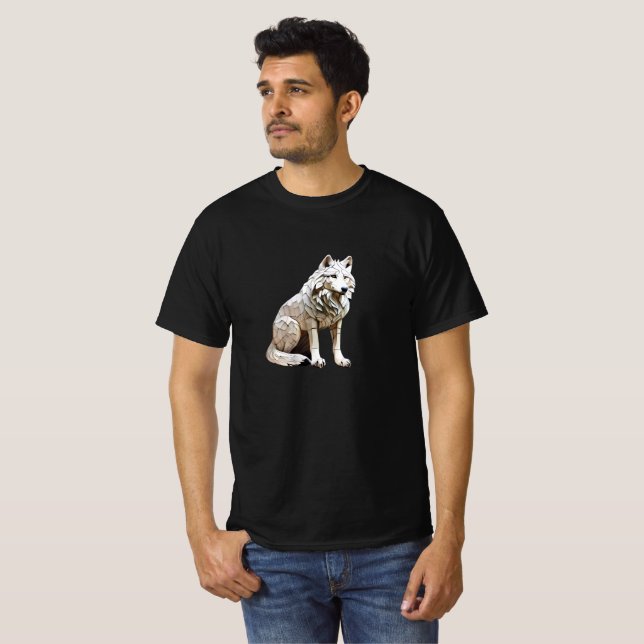 Wolf T-Shirt Mosaic Design  (Front Full)