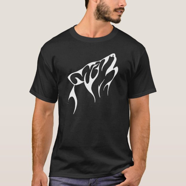 wolf tattoo tribal T-Shirt (Front)