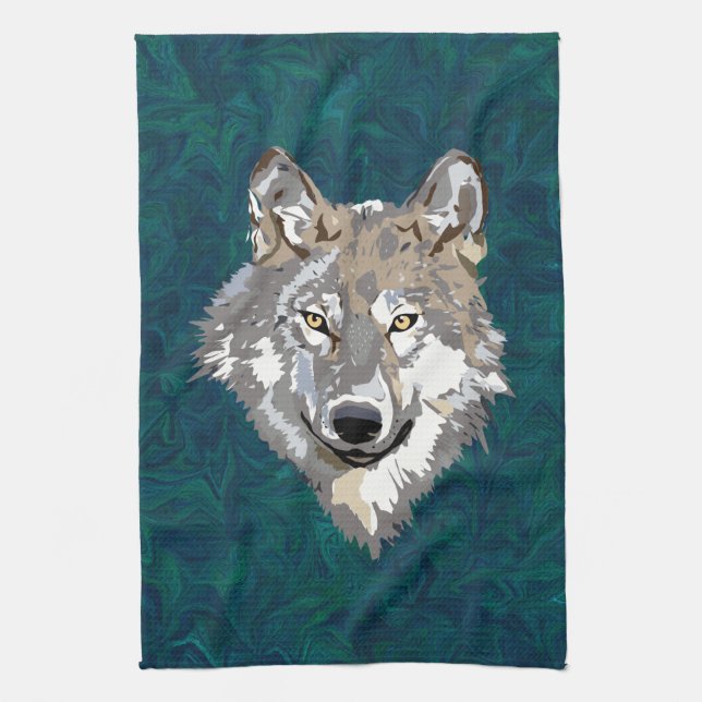 wolf tea towel (Vertical)