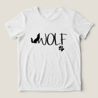 Wolf Text Graphic Logo  T-Shirt