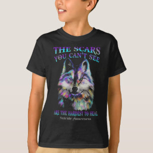 Wolf The Scars You Cannot See Are The Hardest To H T-Shirt