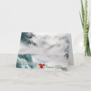 Wolf Themed Season's Greetings Holiday Cards