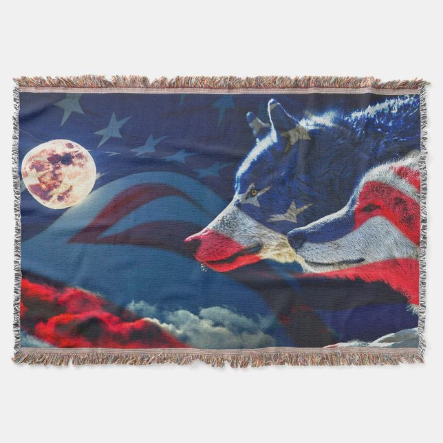 Wolf Throw Blanket (Front)