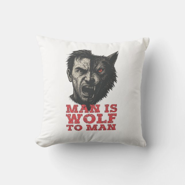 Wolf to Man Cushion (Front)