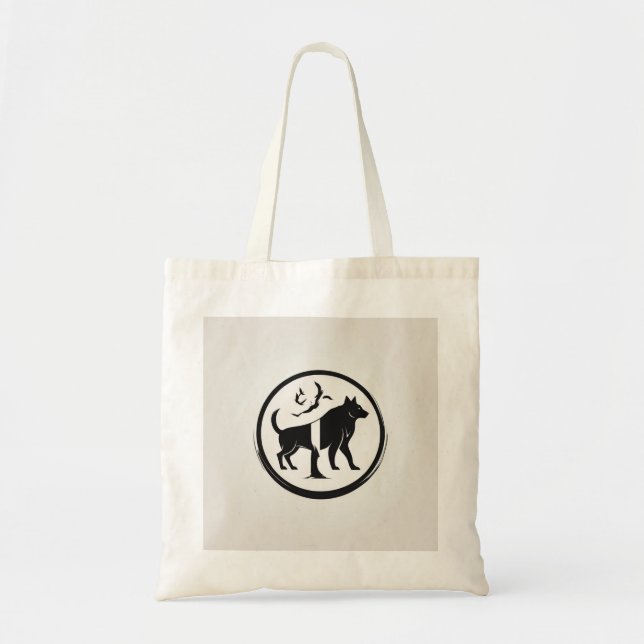 wolf tote bag (Front)