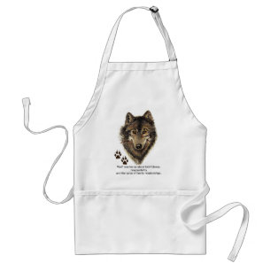 Wolf Totem, Animal Guide Inspirational Standard Apron