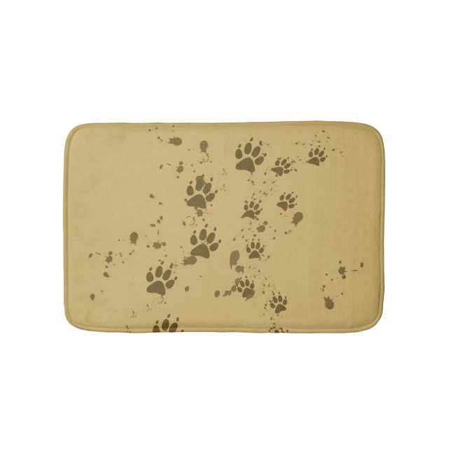 Wolf Tracks Bath Mat (Front)