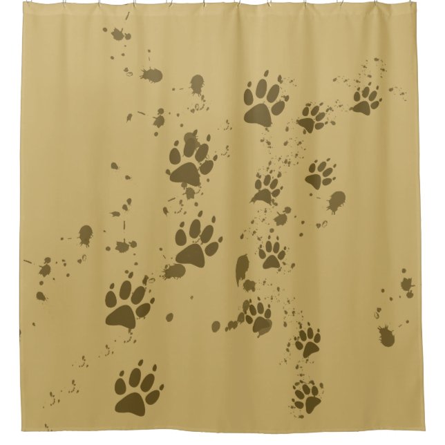 Wolf Tracks Shower Curtain (Front)