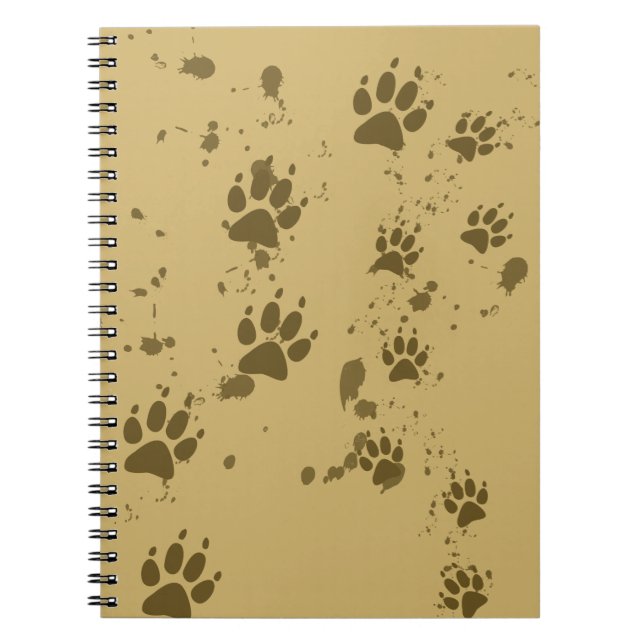 Wolf Tracks Spiral Notebook (Front)