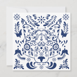Wolf traditional pattern Post card